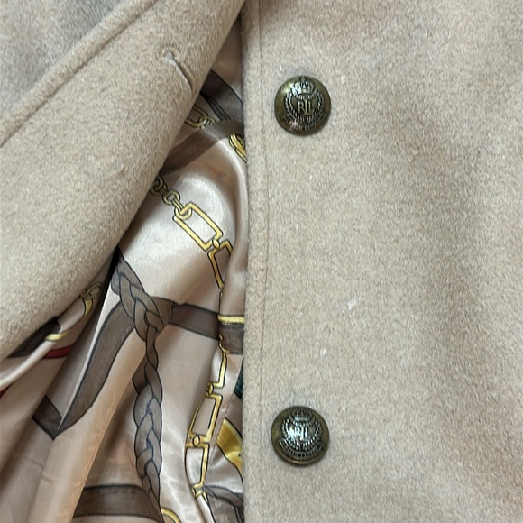 Lauren Ralph Lauren Tan Trench coat Wool Blend. - Picture 5 of 8